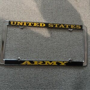 UNITED STATES ARMY License Plate Frame - Black & Yellow